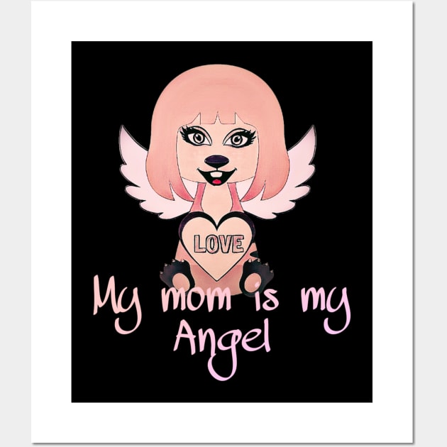 my mom is my angel Wall Art by crearty art